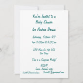 Invitation Petit baby shower d'agneau (Dos)