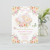 Invitation Petit Baby shower d'agneau (Debout devant)