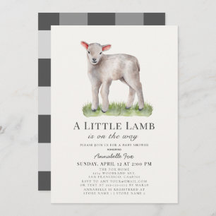 Invitation Petit Baby shower d'agneau