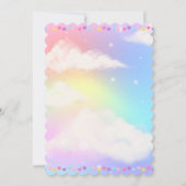 Invitation Petit Baby shower d'agneau Cute Kawaii (Dos)