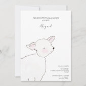 Invitation Petit Baby shower d'agneau du printemps de Pâques (Devant)