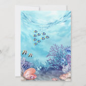 Invitation Petit baby shower d'aquarelle de sirène (Dos)