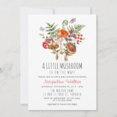 Invitation Petit Baby shower d'automne de champignons (Devant)