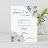 Invitation Petit Baby shower d'automne doux Citrouille (Debout devant)