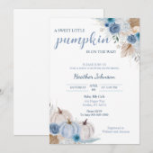 Invitation Petit Baby shower d'automne doux Citrouille (Devant / Derrière)