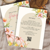 Invitation Petit baby shower d'automne rose Citrouille