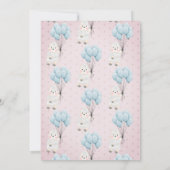 Invitation Petit Baby shower de ballons d'agneau (Dos)