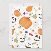 Invitation Petit baby shower de boite d'Halloween neutre (Dos)