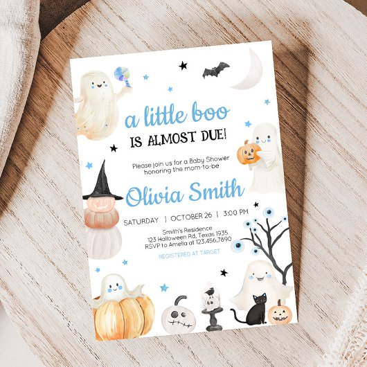 Invitation Petit Baby shower de Boo Halloween