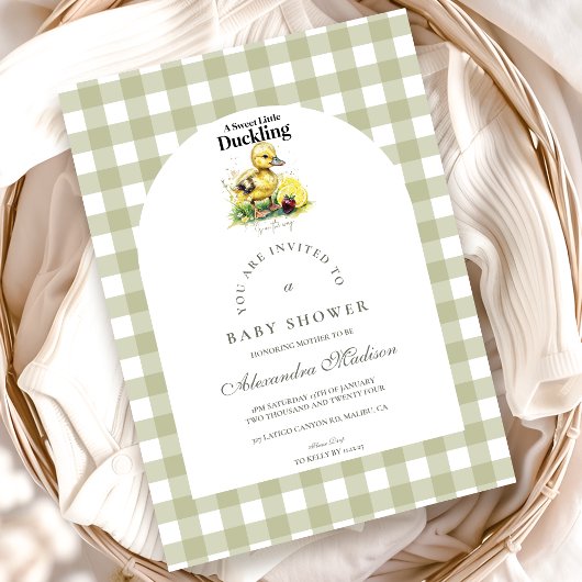 Invitation Petit Baby shower de canard