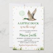 Invitation Petit Baby shower de canard de Mallard (Devant)