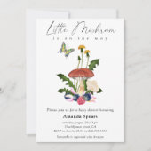 Invitation Petit Baby shower de champignons (Devant)