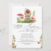 Invitation Petit Baby shower de champignons (Devant)