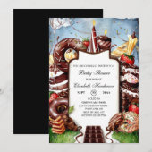 Invitation Petit Baby shower de chocolat Whimsical (Devant / Derrière)
