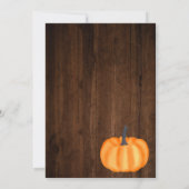 Invitation Petit baby shower de chute orange citrouille en bo (Dos)