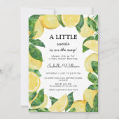 Invitation Petit Baby shower de citron doux (Devant)