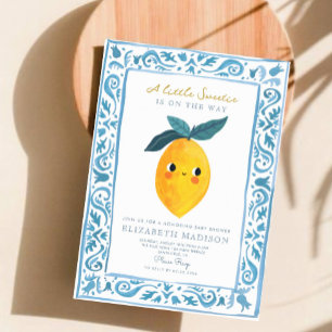 Invitation Petit Baby shower de citron doux