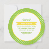 Invitation Petit Baby shower de citron doux (Dos)