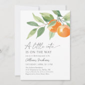 Invitation Petit Baby shower de Citrus orange Cutie (Devant)
