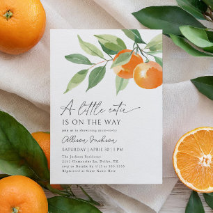 Invitation Petit Baby shower de Citrus orange Cutie