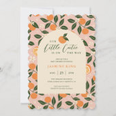 Invitation Petit Baby shower de Citrus orange Cutie (Devant)