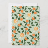 Invitation Petit Baby shower de Citrus orange Cutie (Dos)