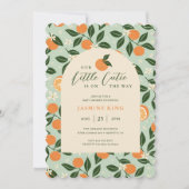 Invitation Petit Baby shower de Citrus orange Cutie (Devant)