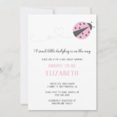 Invitation Petit baby shower de coccinelle doux (Devant)