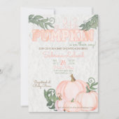 Invitation Petit Baby shower de corail Citrouille (Devant)