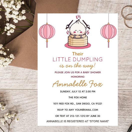 Invitation Petit Baby shower de dumping