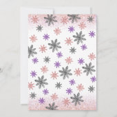 Invitation Petit Baby shower de fille d'hiver de Flamme de ne (Dos)