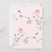 Invitation Petit Baby shower de fille rose Citrouille (Dos)