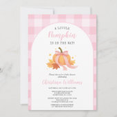 Invitation Petit Baby shower de fille rose Citrouille (Devant)
