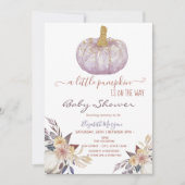 Invitation Petit Baby shower de fleurs Citrouilles de Parties (Devant)
