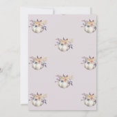 Invitation Petit Baby shower de fleurs Citrouilles de Parties (Dos)