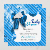 Invitation Petit baby shower de garçon (Devant / Derrière)