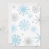 Invitation Petit baby shower de garçon en argent bleu (Dos)