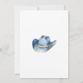 Invitation Petit Baby shower de garçon Western Cowboy Blue (Dos)