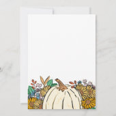 Invitation Petit Baby shower de jardin de campagne Citrouille (Dos)