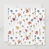 Invitation Petit baby shower de jardin fleur sauvage (Dos)
