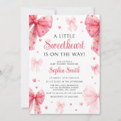 Invitation Petit Baby shower de la Bow Rouge (Devant)