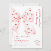Invitation Petit Baby shower de la corneille rose (Devant)
