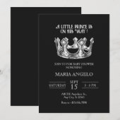 INVITATION PETIT BABY SHOWER DE LA COURONNE DU PRINCE (Devant / Derrière)