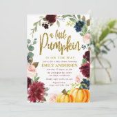 Invitation petit baby shower de la marine citrouille de Bourg (Debout devant)