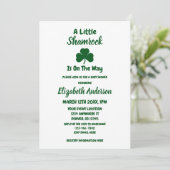 Invitation Petit Baby shower de la Saint Patrick Shamrock (Debout devant)
