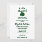 Invitation Petit Baby shower de la Saint Patrick Shamrock (Devant)