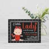 Invitation Petit Baby shower de Ladybug (Debout devant)