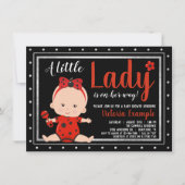 Invitation Petit Baby shower de Ladybug (Devant)