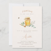 Invitation Petit Baby shower de miel doux (Devant)