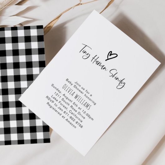 Invitation Petit Baby shower de minimalisme de shindig humain